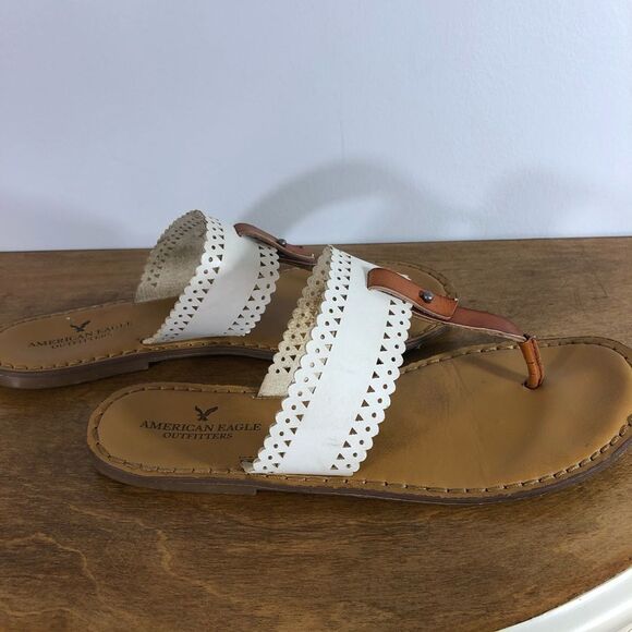 AMERICAN Eagle leather thong sandals size 8 - Picture 3 of 6